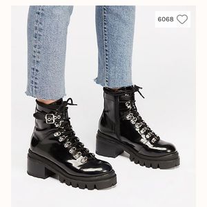 Jeffrey Campbell Check Lace-Up Boots